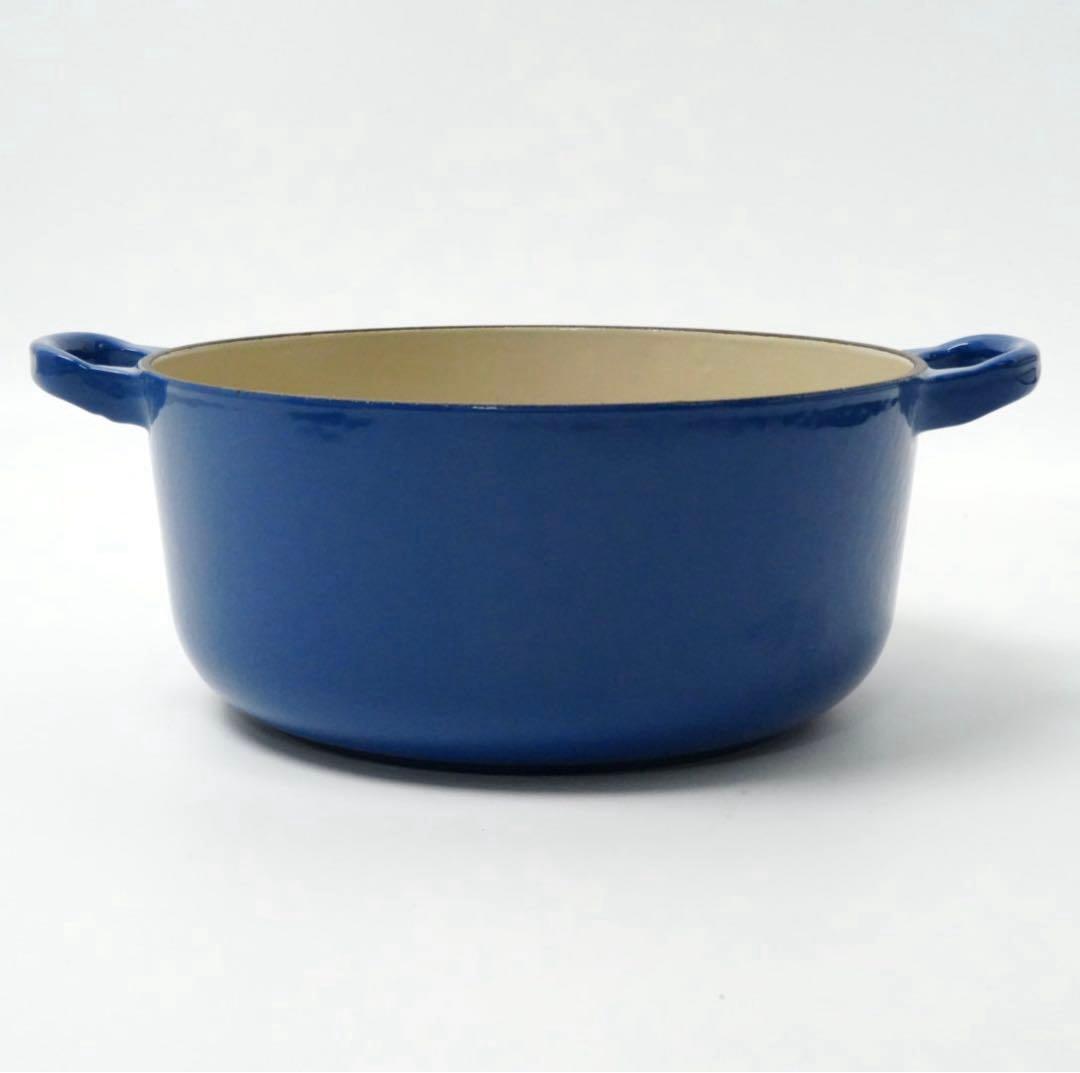 【美品】LE CREUSET　ココット ロンド ハーモニックブルー　20cm