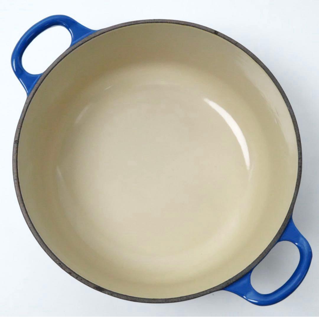 【美品】LE CREUSET　ココット ロンド ハーモニックブルー　20cm