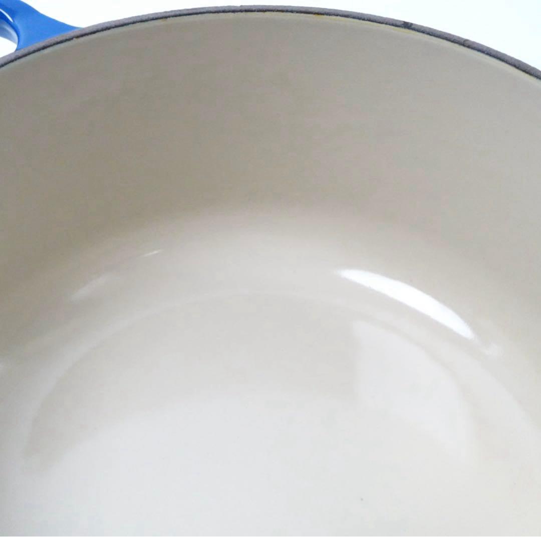 【美品】LE CREUSET　ココット ロンド ハーモニックブルー　20cm