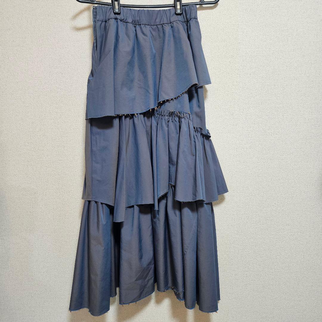 シャンブレータフタボリュームスカート メゾンスペシャル