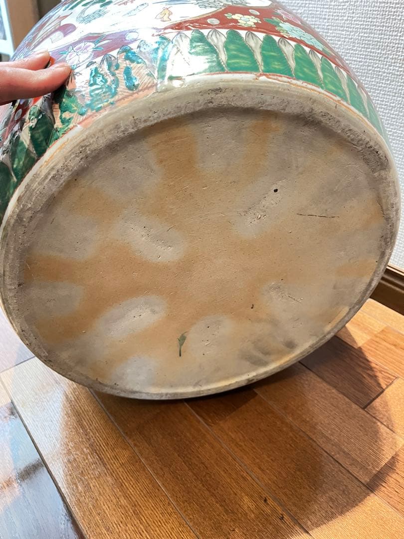 ニ*ヤ様 古伊万里焼 / 有田焼 十錦手 色絵 大型火鉢 金魚鉢 メダカ鉢 鉢カ