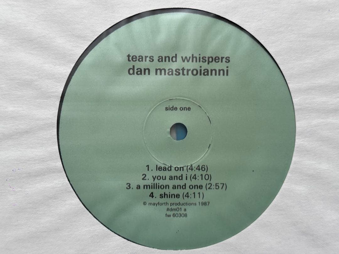 Dan Mastroianni『Tears & Whispers』自主 LP