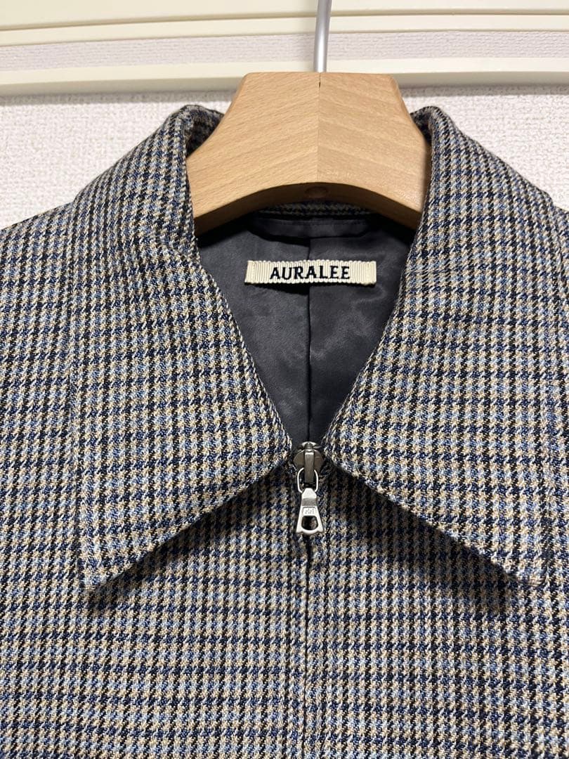 ペ*様 AURALEE ダブルフェイスチェックジップブルゾン