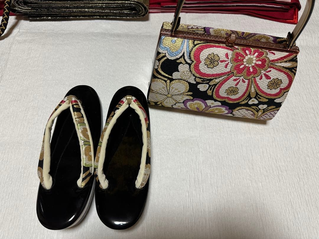 【専用商品】振袖フルセット 豪華絢爛 赤×黒 グラデーション 牡丹 金彩
