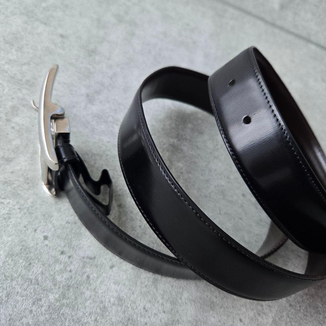 美品 カルティエ タンクアメリカン ベルト シルバー ブラック