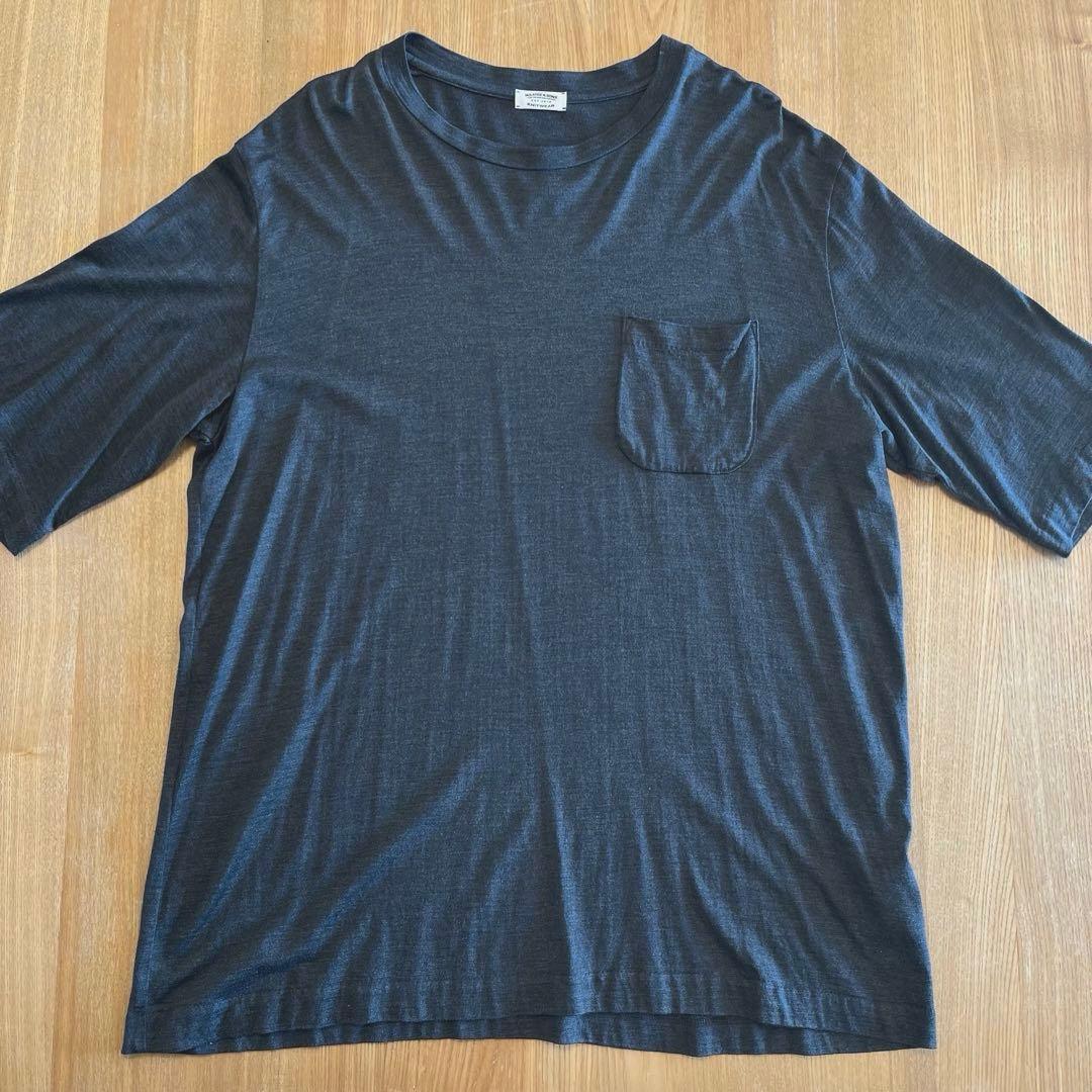 maatee&sons シルクポケットTシャツ 4 タグ付き チャコールグレー