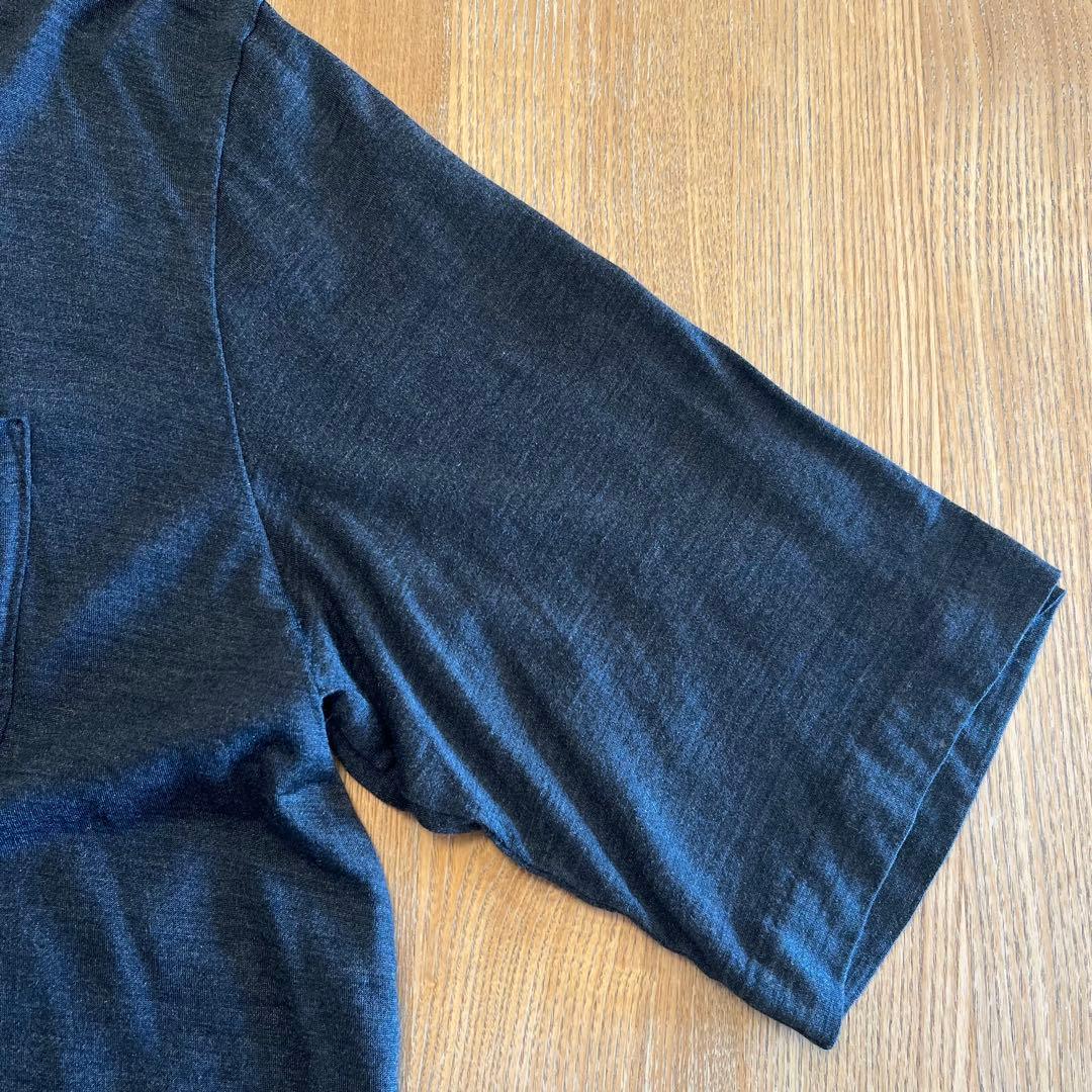 maatee&sons シルクポケットTシャツ 4 タグ付き チャコールグレー