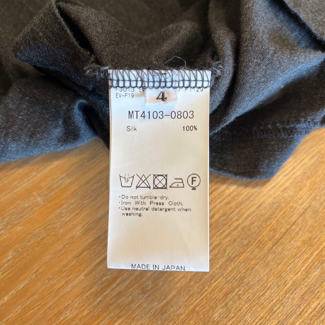 maatee&sons シルクポケットTシャツ 4 タグ付き チャコールグレー