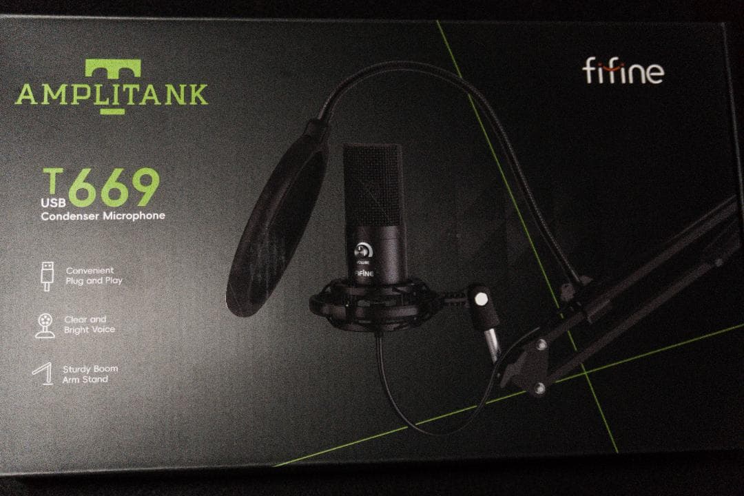 FIFINE USBコンデンサーマイクセット（T669W ホワイト）