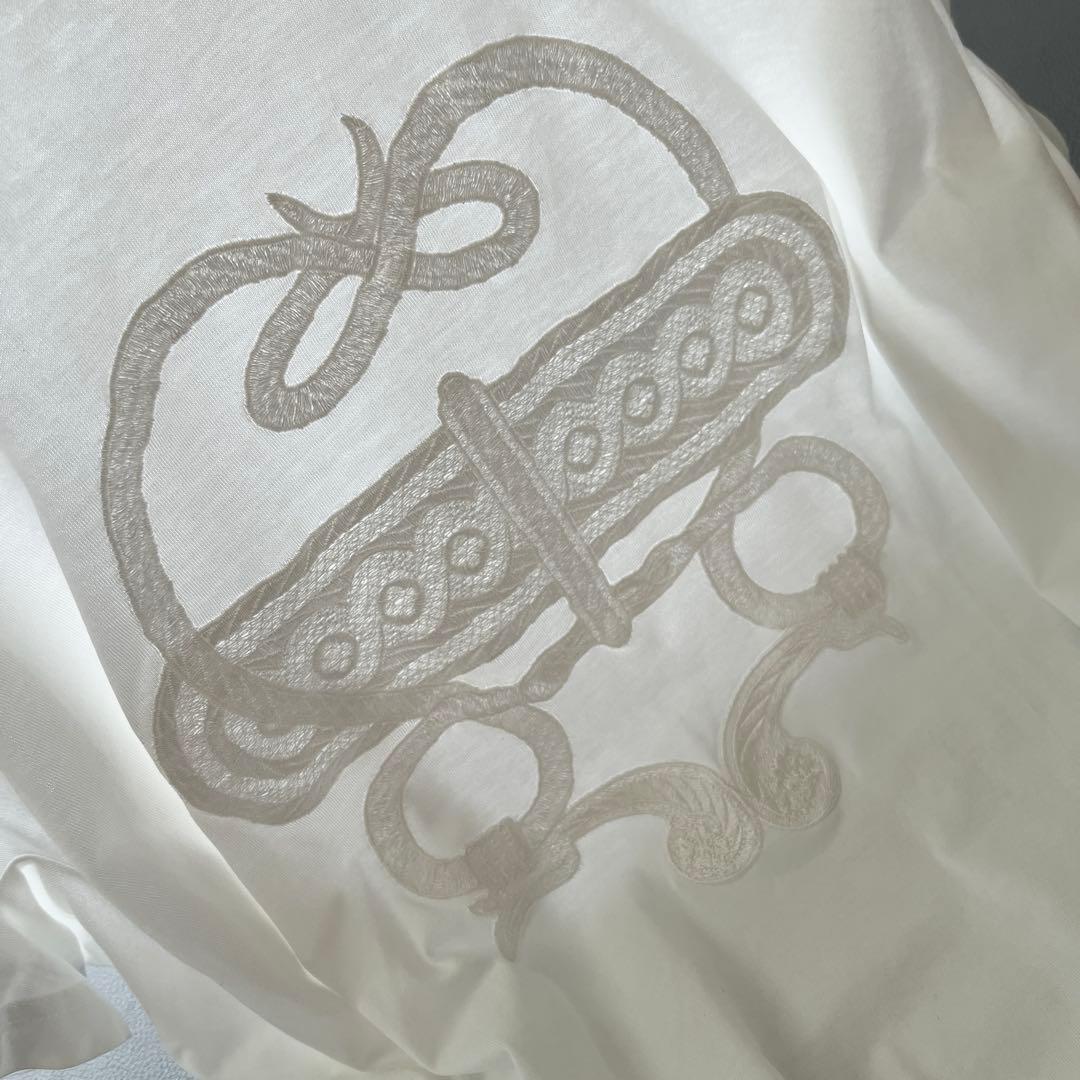 ▼エルメス HERMES エンブロイダリーレース 刺繍Tシャツ カデナ 南京錠