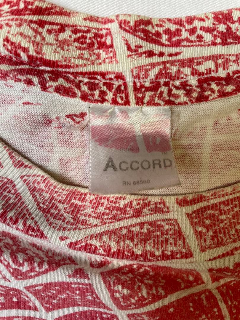 Accord 総柄 スカルスパイダー 90s Tシャツ