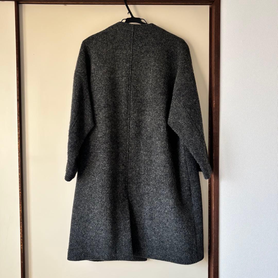 【美品】nest Robe グレー ノーカラーコート
