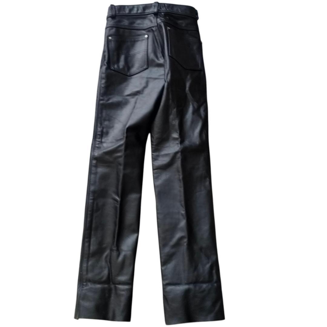 ショット Schott レザーパンツ USA製 30 黒 ブラック ライダー
