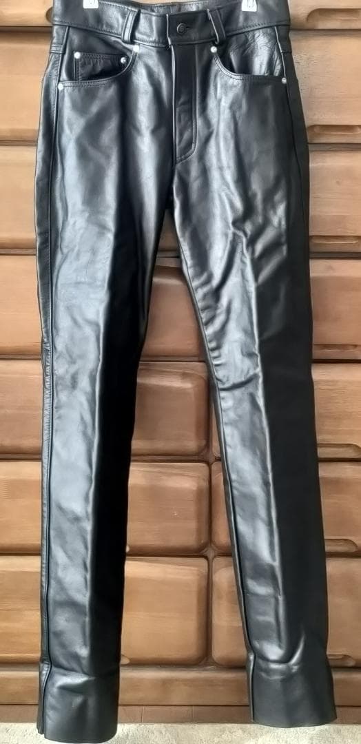 ショット Schott レザーパンツ USA製 30 黒 ブラック ライダー