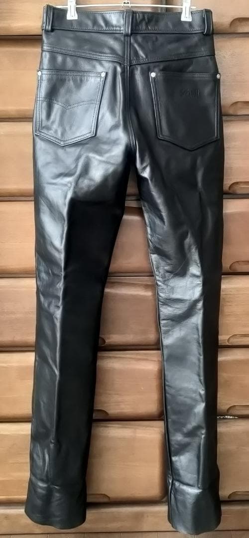 ショット Schott レザーパンツ USA製 30 黒 ブラック ライダー