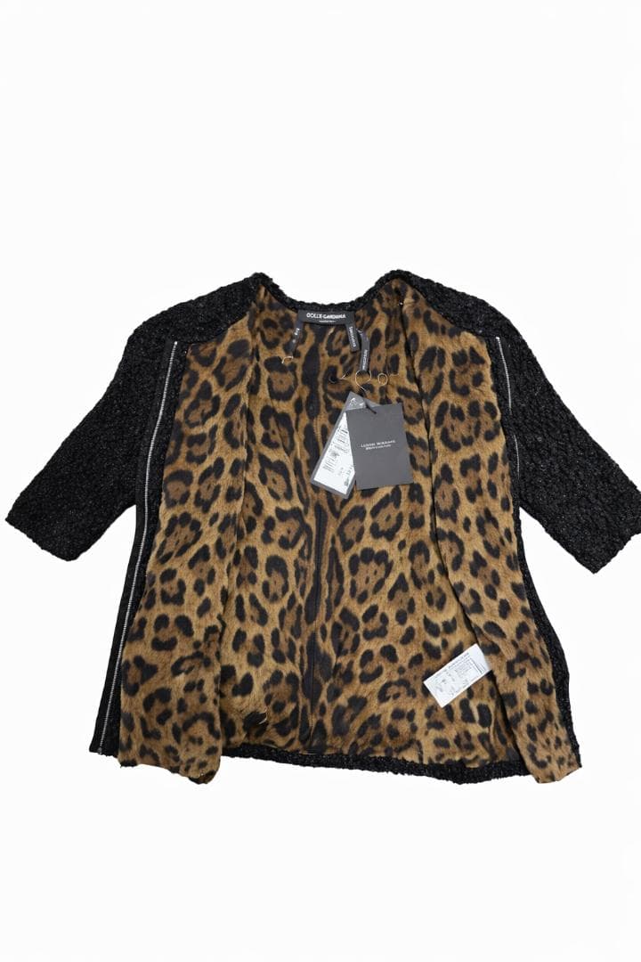 新品タグ付き DOLCE&GABBANA ツイード ジャケット 38 黒