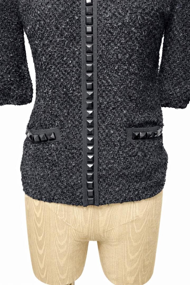 新品タグ付き DOLCE&GABBANA ツイード ジャケット 38 黒