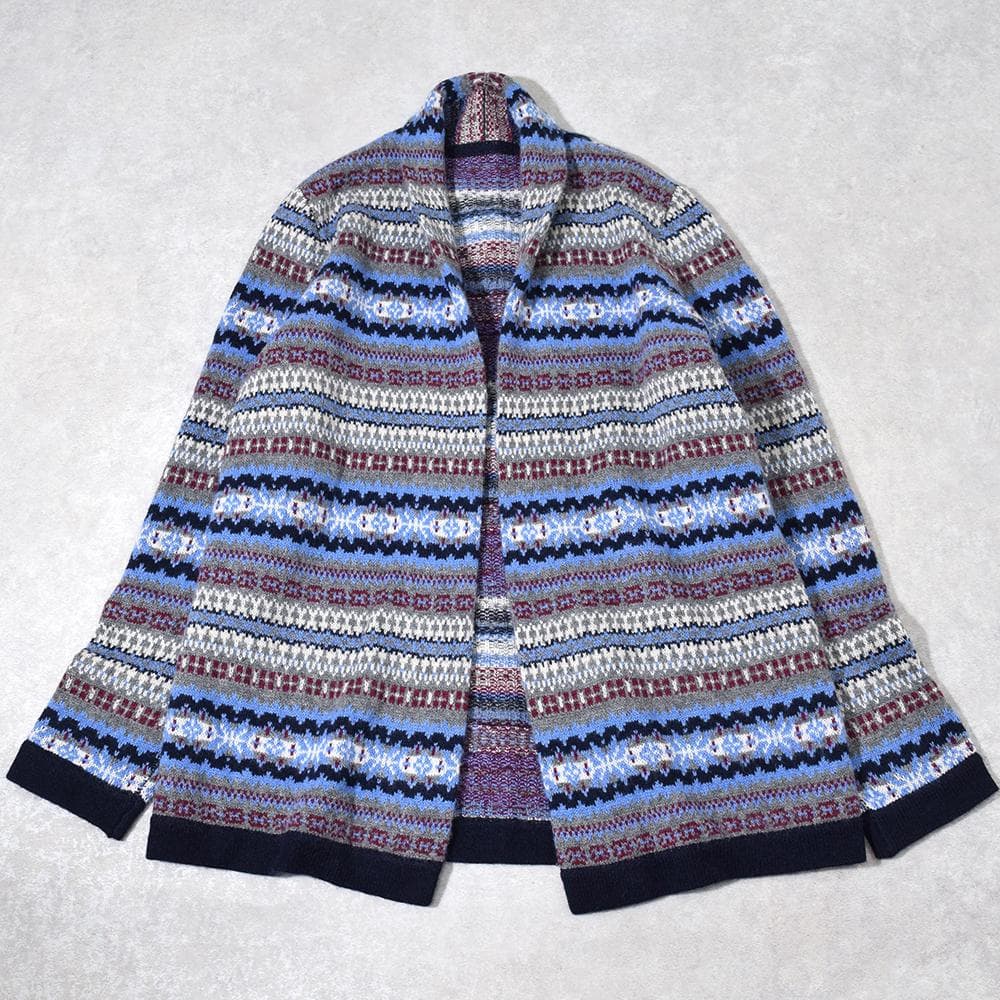 Leilian カシミヤ100％ ノルディック 北欧柄 ニットカーディガン 9