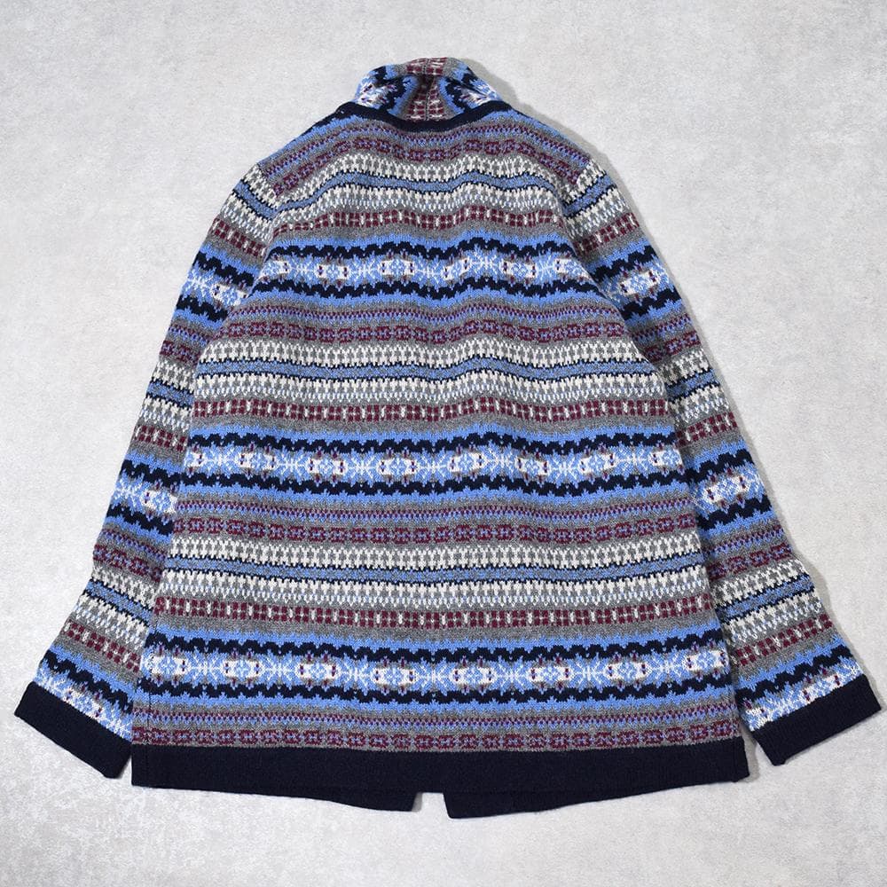 Leilian カシミヤ100％ ノルディック 北欧柄 ニットカーディガン 9