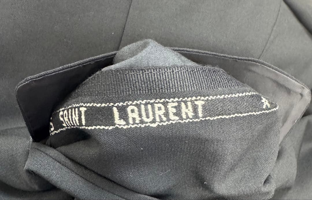 YSL ブラック テーラードジャケット シングル 肩パッド