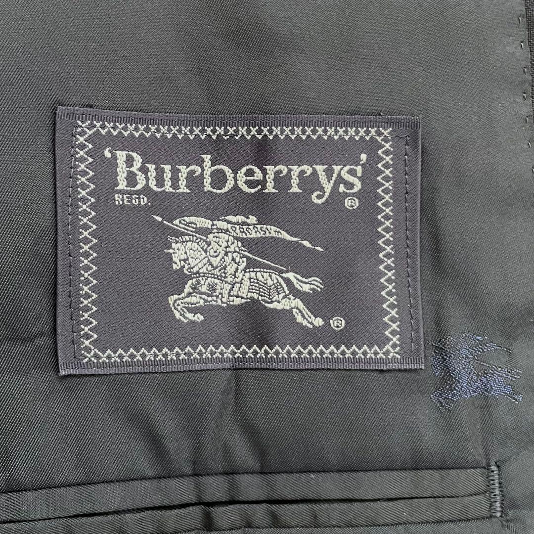 美品 BURBERRYS 紺ブレザー モヘア混 金ボタン 2B 大きいサイズ
