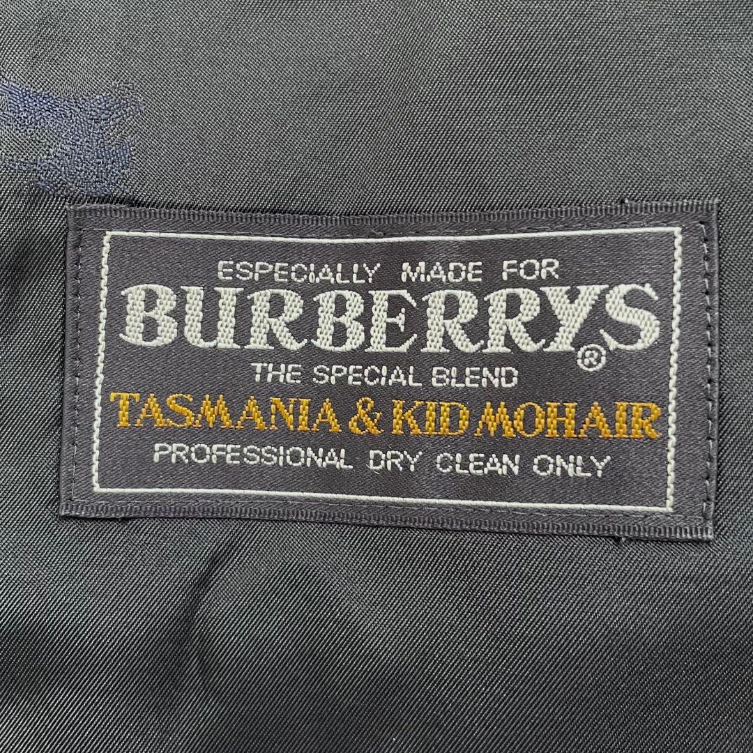 美品 BURBERRYS 紺ブレザー モヘア混 金ボタン 2B 大きいサイズ