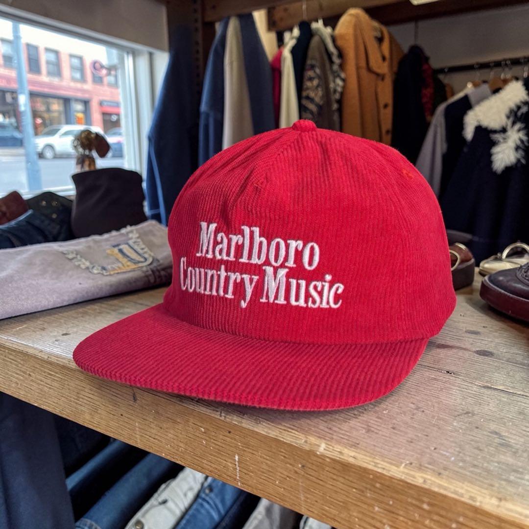 Marlboro Country Music コーデュロイキャップ CAP 赤
