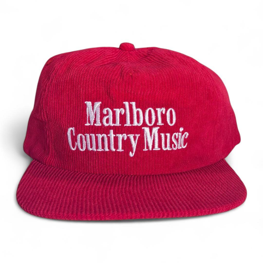 Marlboro Country Music コーデュロイキャップ CAP 赤