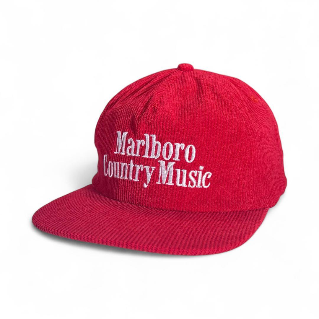 Marlboro Country Music コーデュロイキャップ CAP 赤