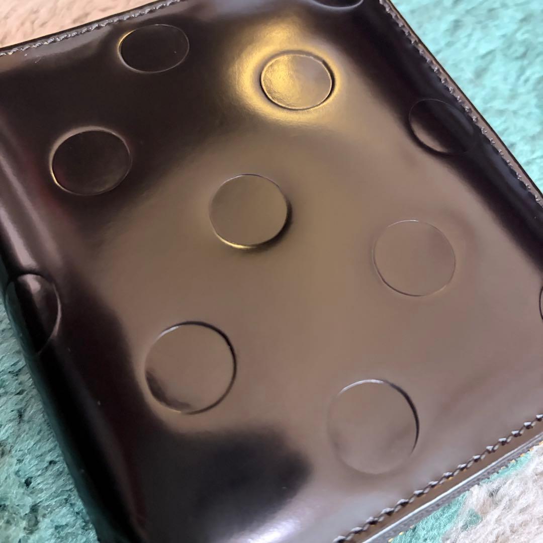 コムデギャルソン　エンボスドット　レザー　二つ折り財布