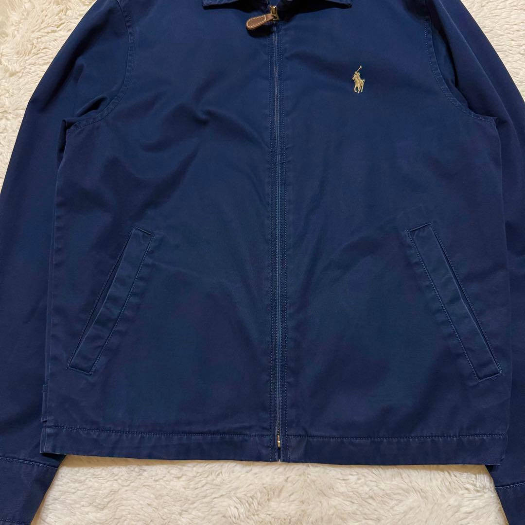 90s ポロ バイ ラルフローレン スイングトップ ネイビー 裏地チェック XS