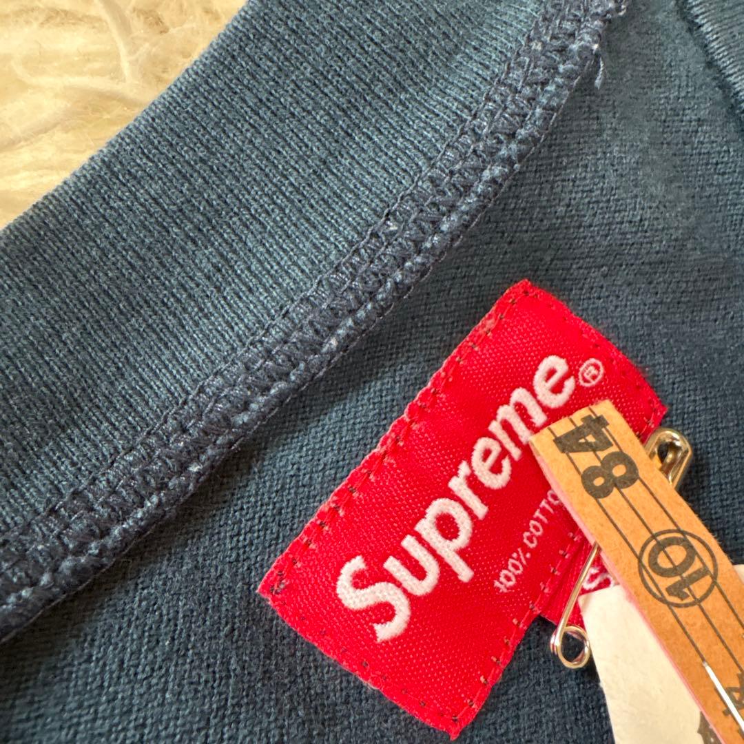 【希少】supreme small box pique TEE navy