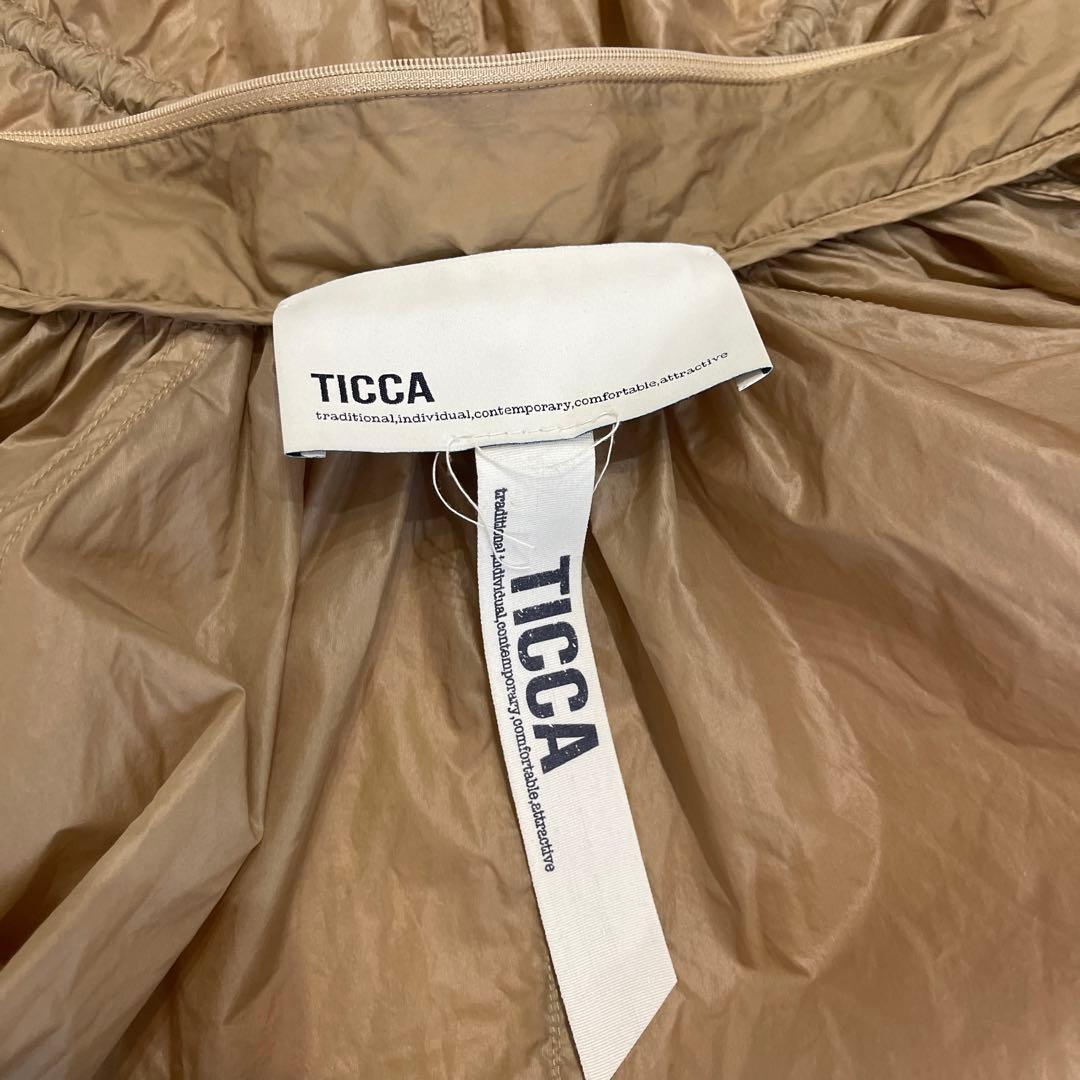 TICCA ティッカ ベージュ 軽量ナイロン フード付き コート（size F）