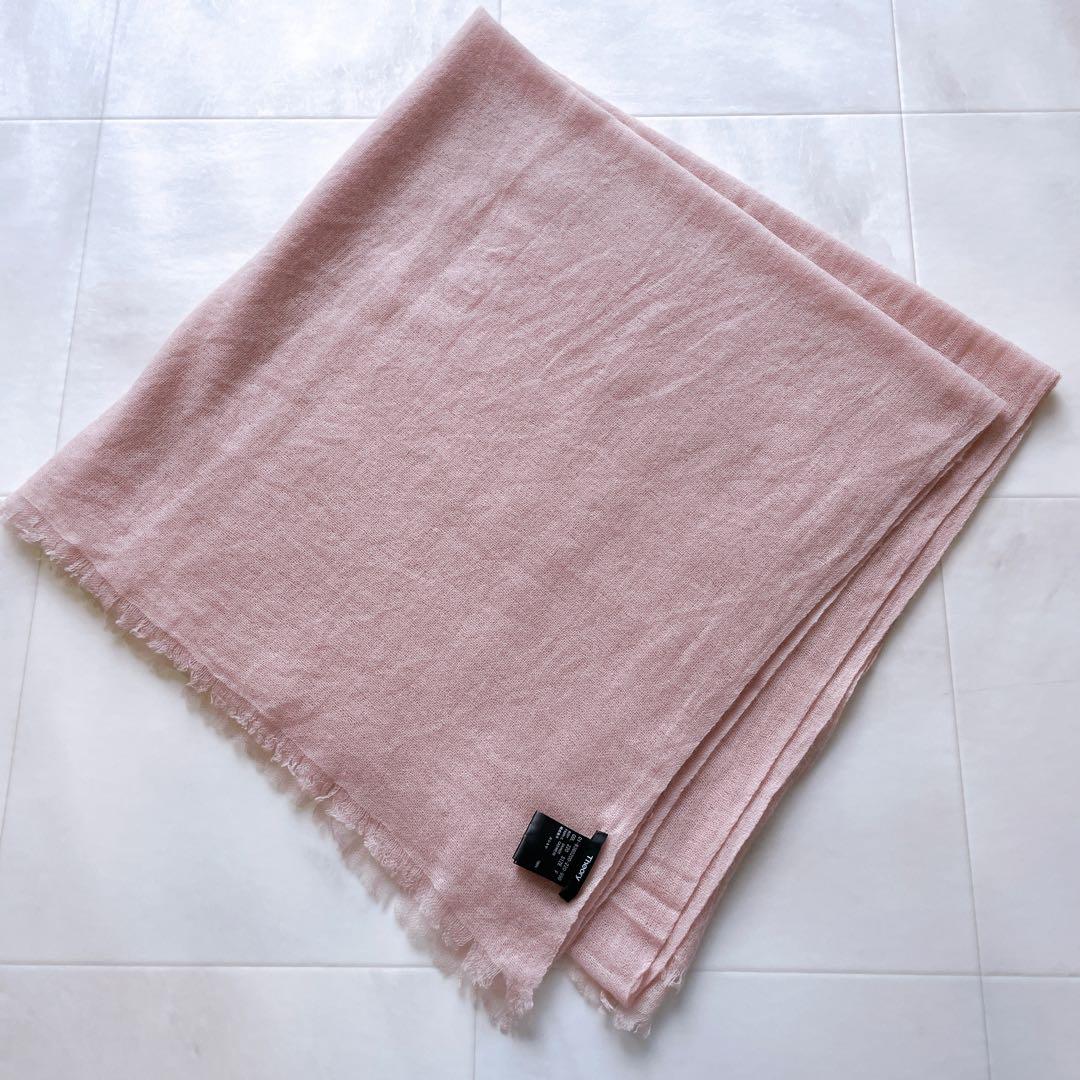 美品✨春カラーꕥ セオリー GRANDE ストール カシミヤ100% 大判