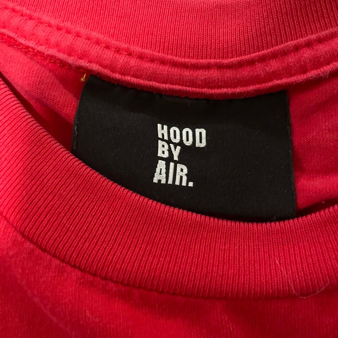 HBA hood by air ストライプ Tシャツ M 赤黒