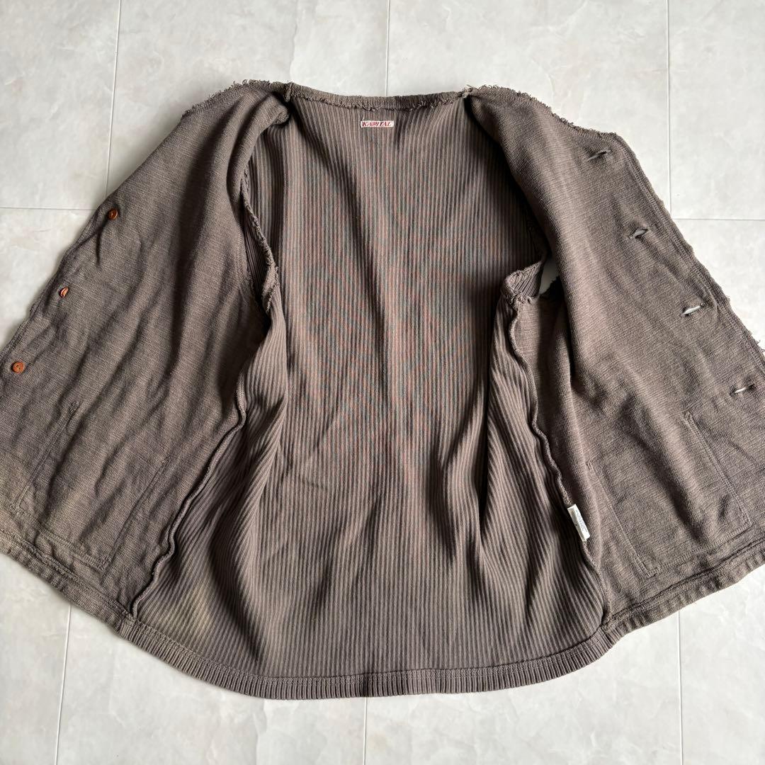KAPITAL vintage ダメージベスト 茶系 2 日本製 レイヤード