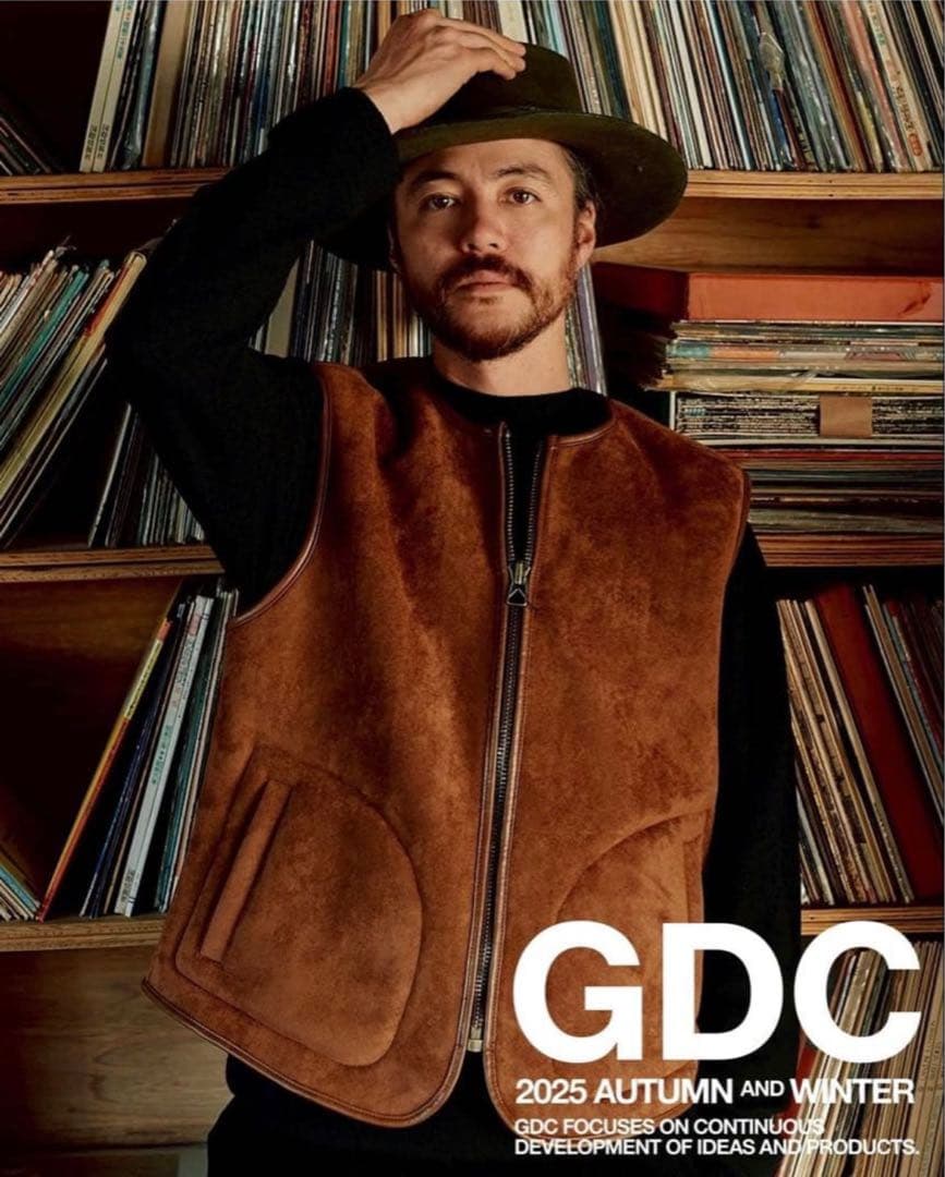 キムタク着 私物 GDC Vegan Mouton Vest ムートン ベスト