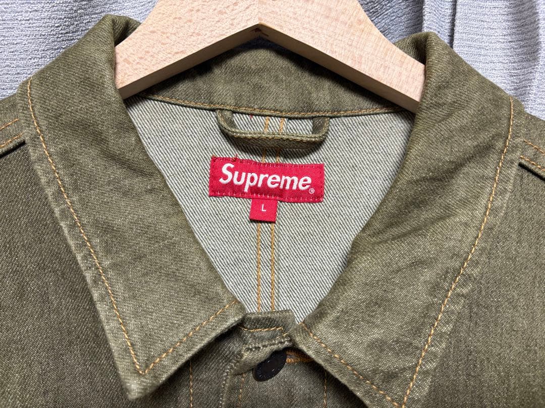 【未使用】Supreme Denim Chore Coat Olive L