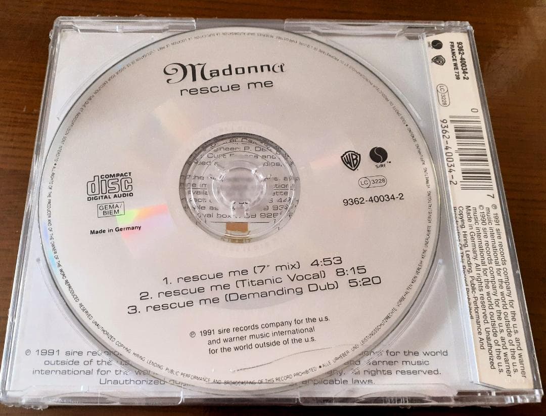 新品　MADONNA　マドンナ　Rescue Me　EU盤 CDシングル