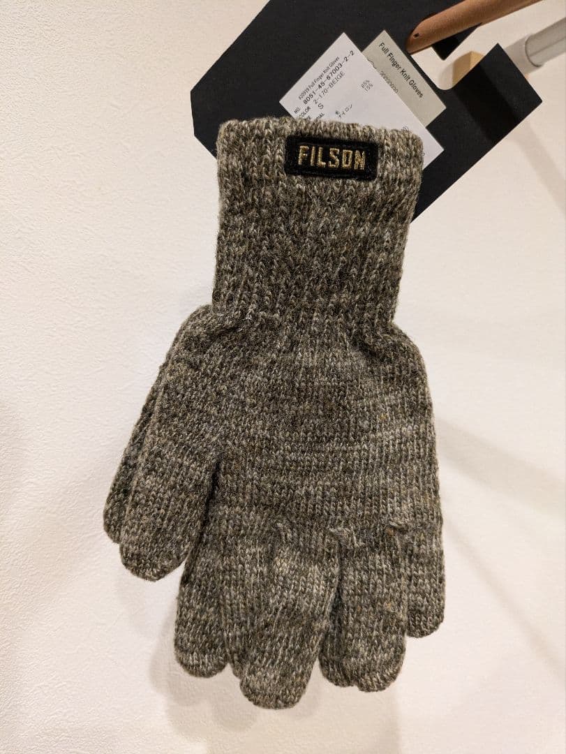 FILSON ウール混紡手袋 Sサイズ グレー系