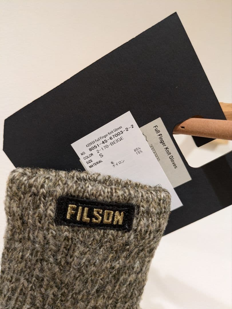 FILSON ウール混紡手袋 Sサイズ グレー系