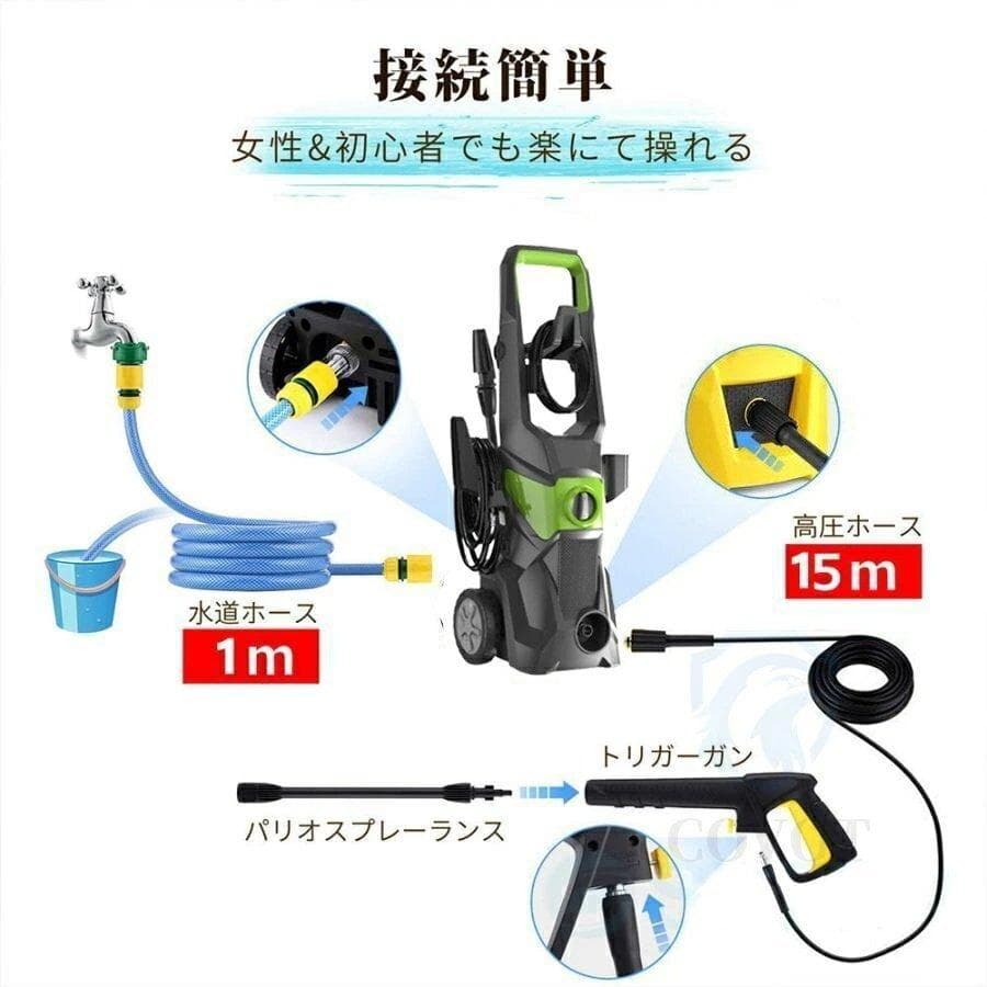 高圧洗浄機 17MPa 480L/h 自吸機能付き