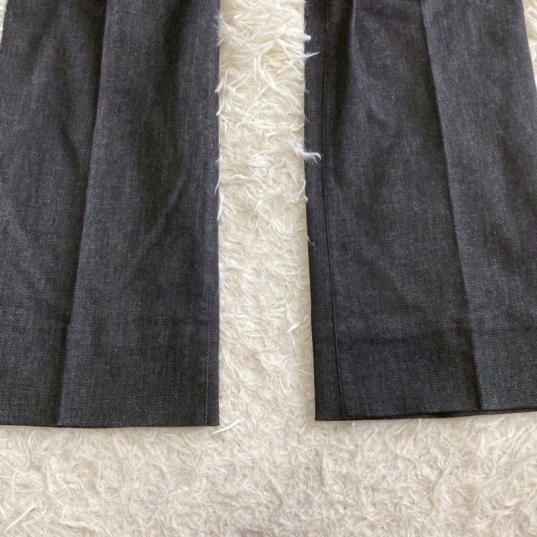 S MaxMara タック入りデニム ブラック 36 カジュアル 着回し