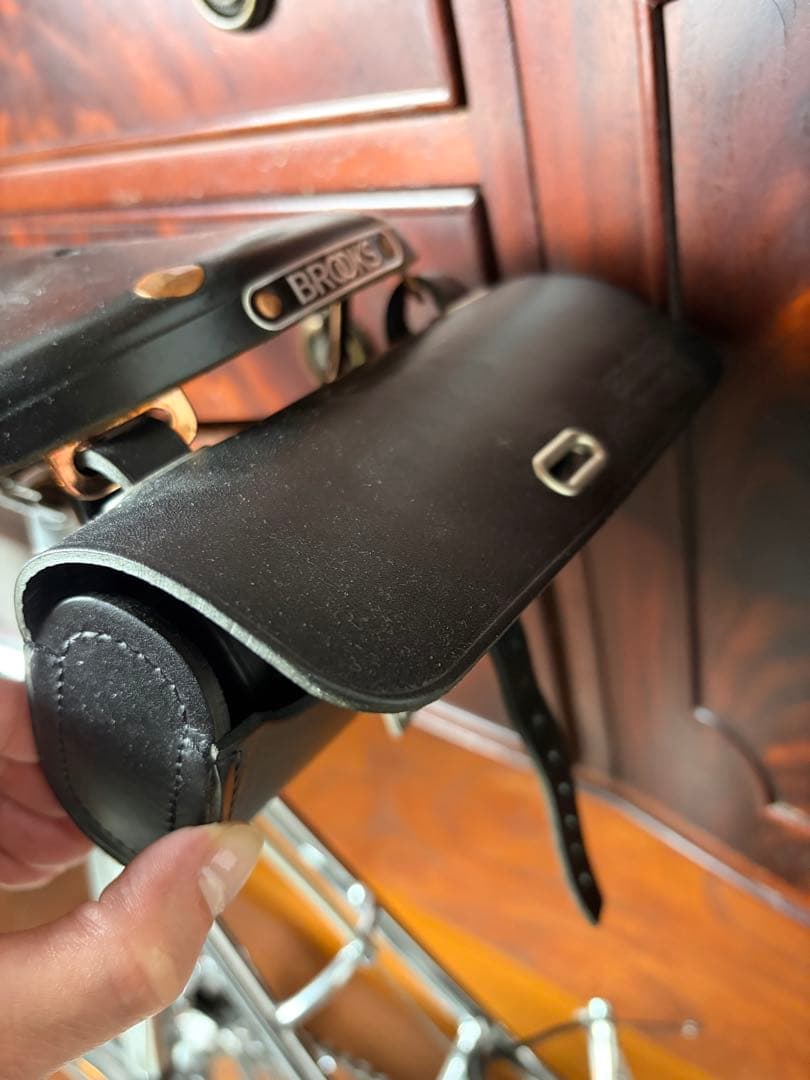 ブルーノ　BROOKSサドル付きミニベロ