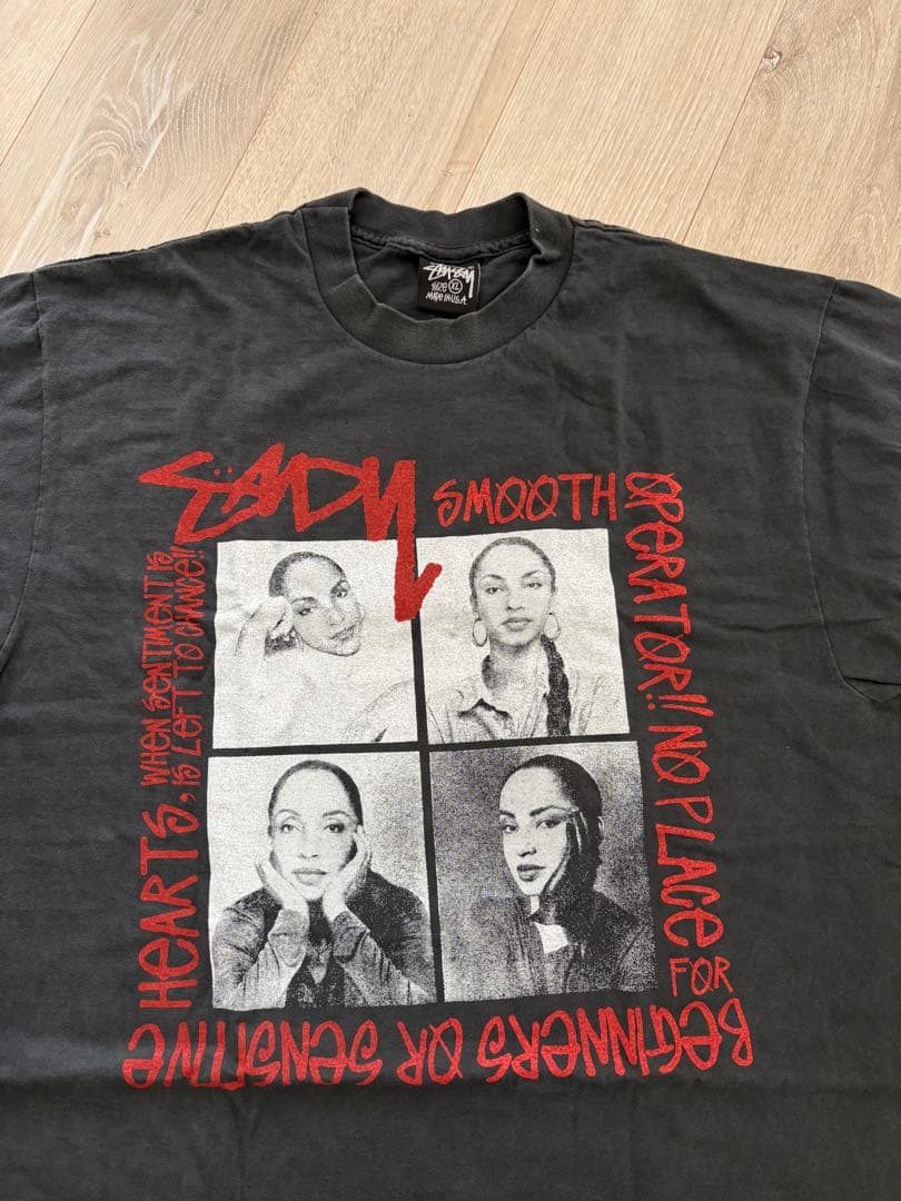 STUSSY × SADE Tシャツ 復刻 USA BLACK XL