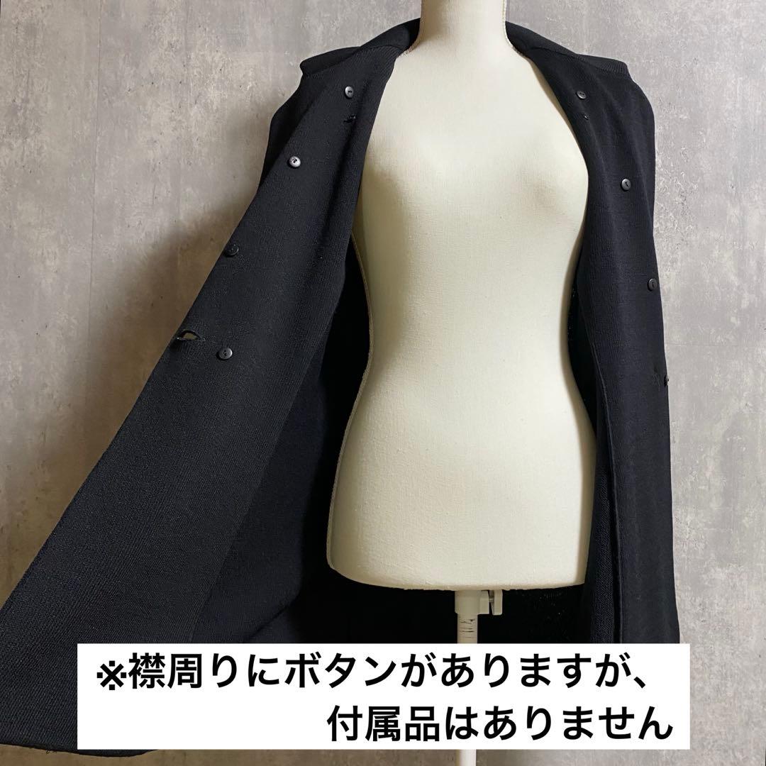 【大きいサイズ】ST. JOHN ビジューボタン ロングニットジャケット コート