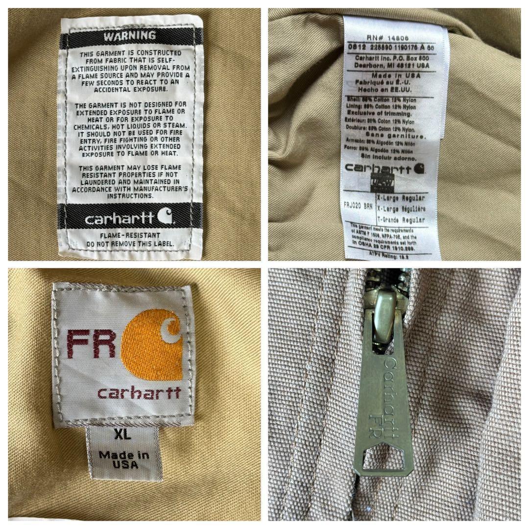 USA製 Carhartt FR ダックジャケット XL レギュラー ブラウン