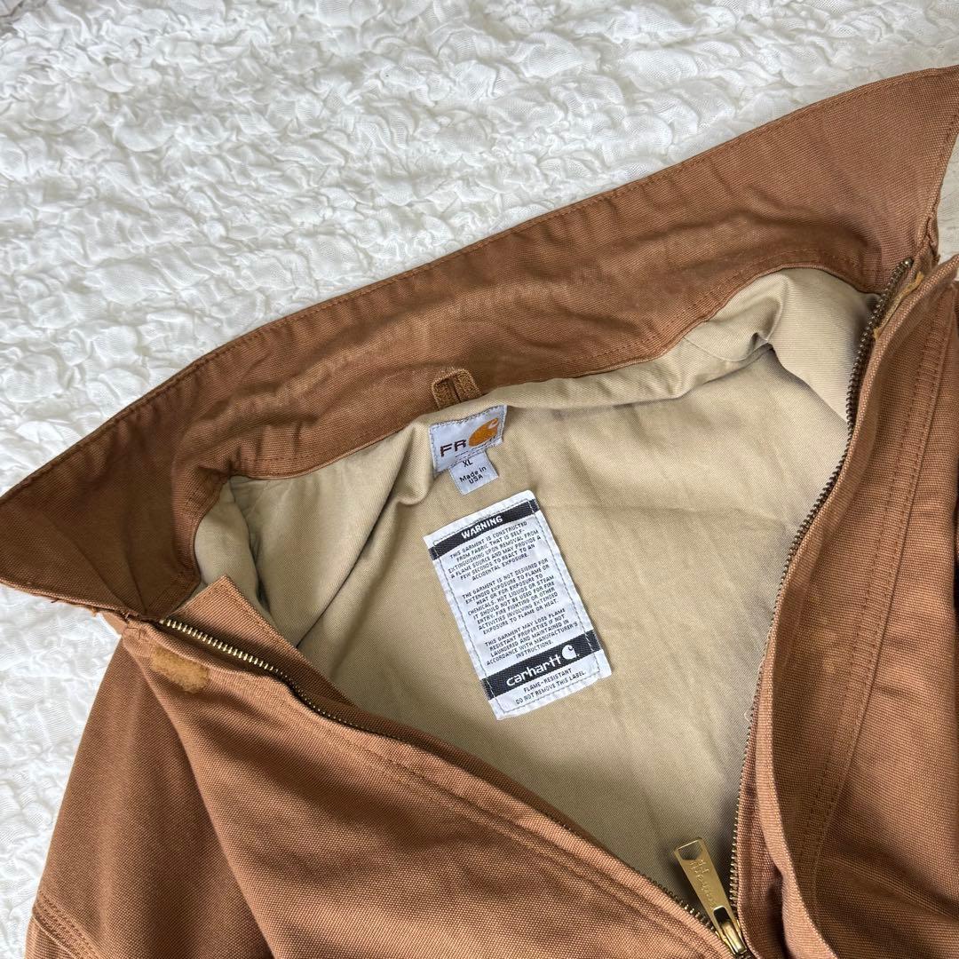 USA製 Carhartt FR ダックジャケット XL レギュラー ブラウン