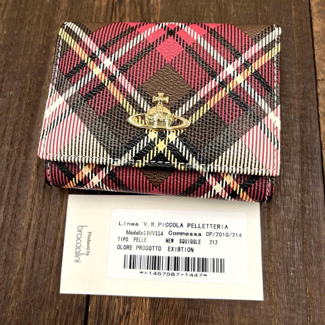 新品未使用　ヴィヴィアンウエストウッド 三つ折財布　がま口　エキシビジョン