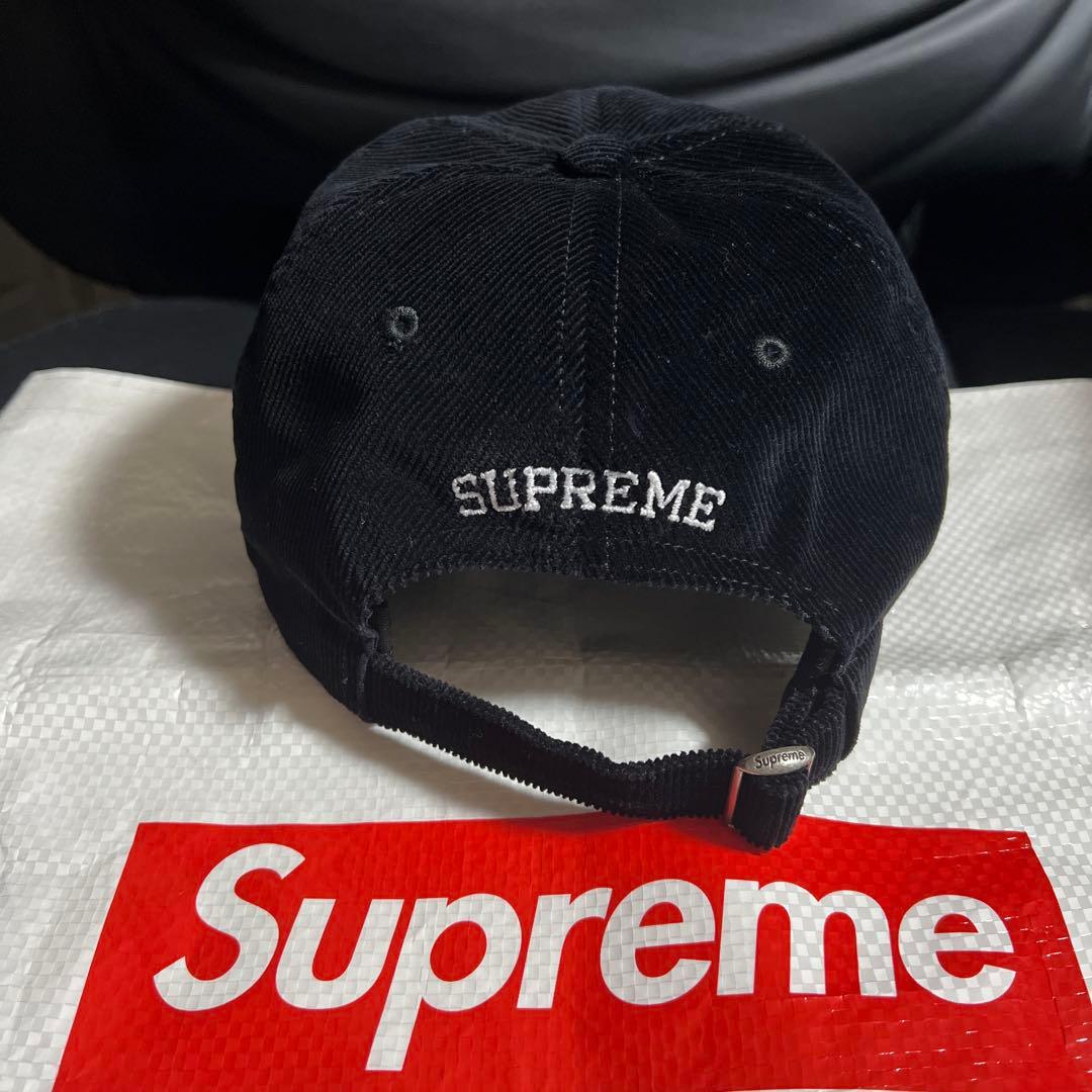 正規品　Supreme コーデュロイ ベースボールキャップ 黒